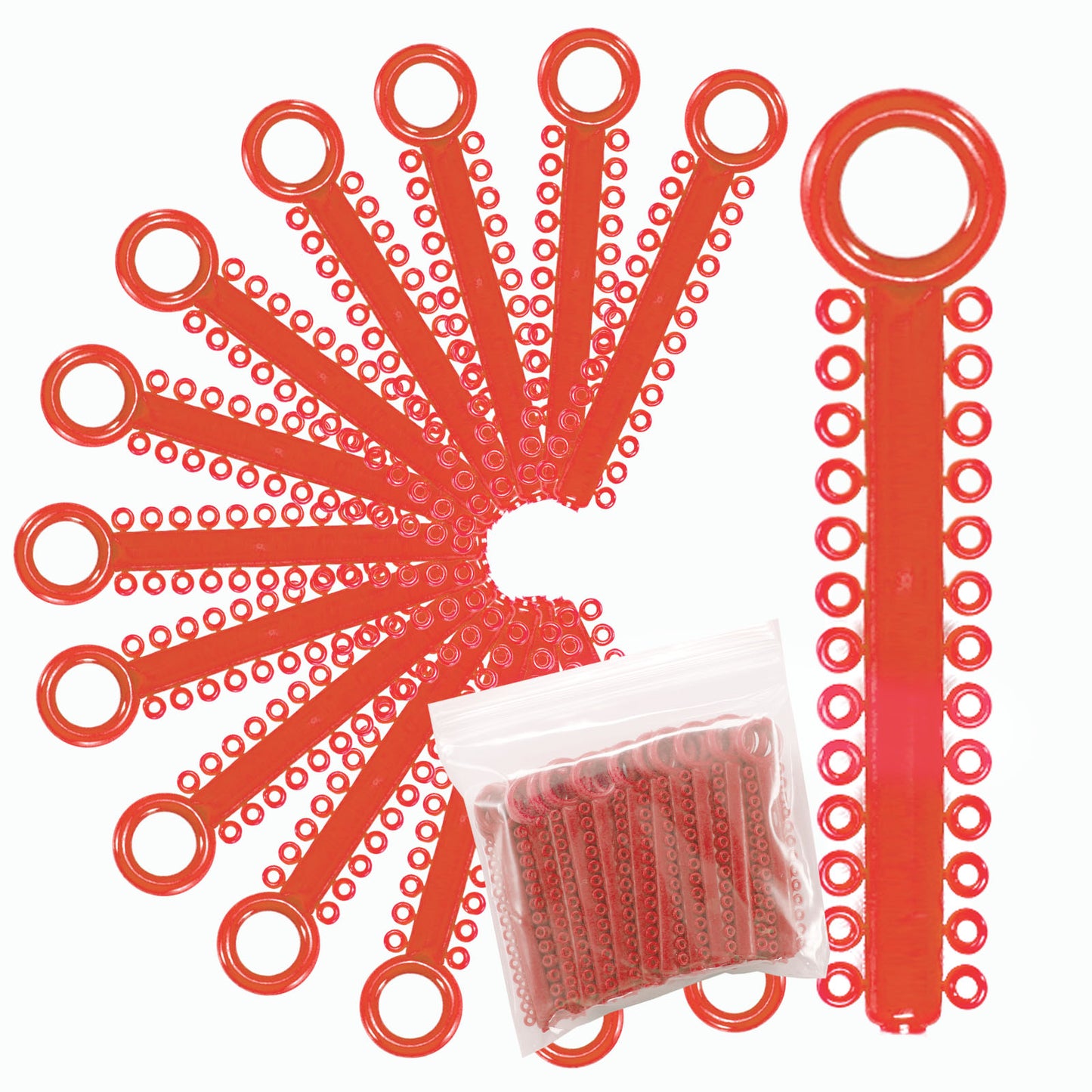 1040 Power Sticks Ligature Ties Orthodontic Ligature O-Ties, Elastic Ligature Bands, Elastic ties O-Rings Elastic Bands for Braces 26 ties on each stick