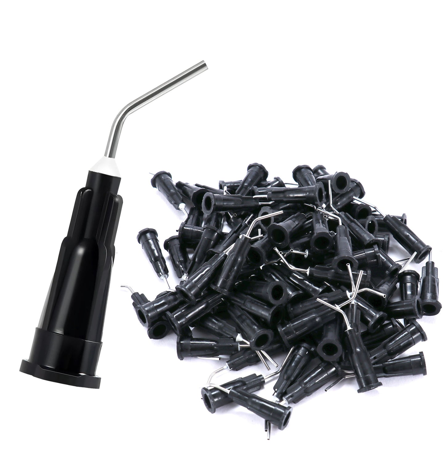 200Pkg. Pre-Bent applicator Tips Etchants Dental PreBent Flow Dispensing Needle Etchants Tips for Oil or Glue Applicator