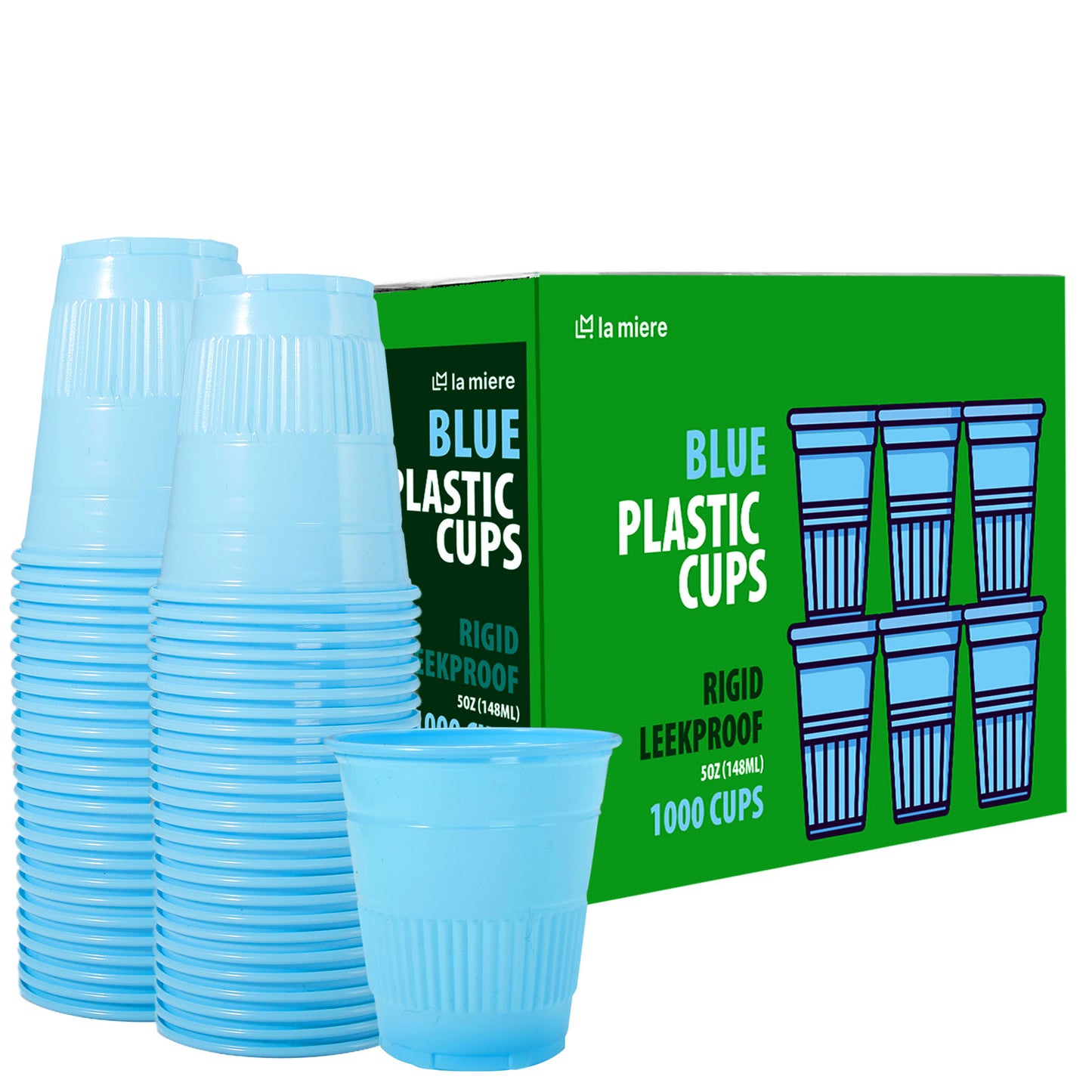 50-1000 Pack 5 oz Plastic Disposable Recyclable Cups, Dental Cups, Party Cups, Mouth Rinse Cup, Bathroom Cups, Party Tumblers, Jello Shot Cups
